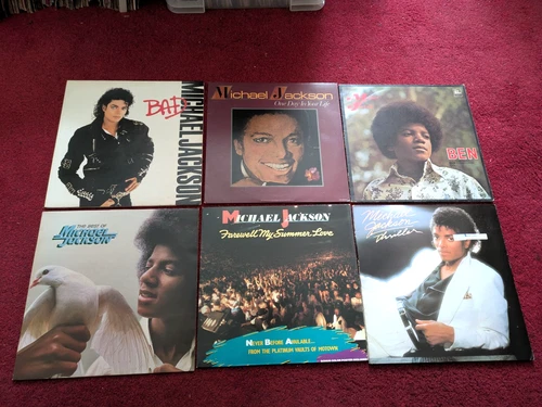 MICHAEL JACKSON LP COLLECTION LOT ** THRILLER, FAREWELL SUMMER LOVE & POSTER etc