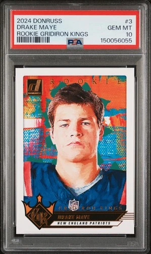 2024 PANINI DONRUSS ROOKIE GRIDIRON KINGS #3 DRAKE MAYE ROOKIE RC PSA 10