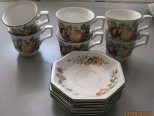 JOHNSON BROTHERS SET 6 TAZZE DA TÈ E PIATTINI FRUTTA FRESCA