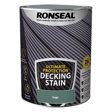Ronseal Ultimate Protection Decking Stain 5L Various Colours Tough Wood Paint