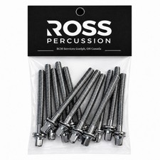 Percussion Tension Rods With Washers For Drums 3 Inch Chrome Plated Kit 12 PCS