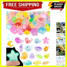 102PCS Luminous Mini Resin Ocean Animals Bulk - 15 Styles Multiple Colors per...