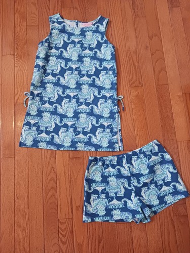 Lilly Pulitzer Sleeveless Top And Shorts Set (Size Youth Large 8-10)