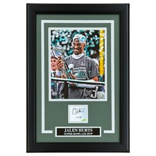 Jalen Hurts Autographed Philadelphia Eagles SB LIX MVP Signature Series Frame -