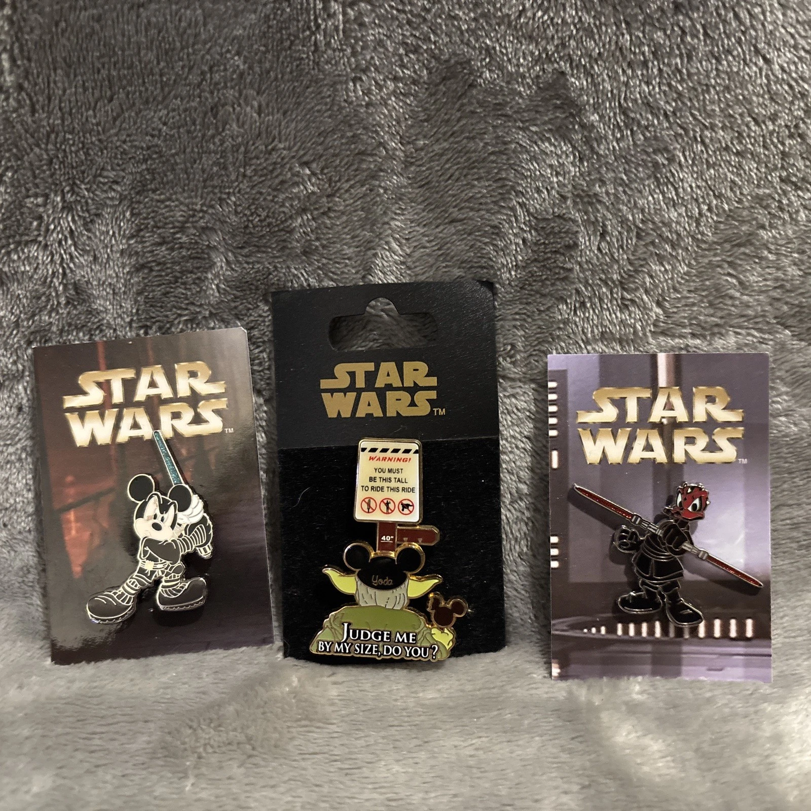 Mickey Mouse, Donald Duck Darth Maul, Judge Me By My Size Disney Star Wars Pins