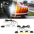 4PCS Smoked Raptor LED Marker Front Grille Grill Lights For Ram 1500 2500 3500
