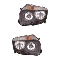 Scheinwerfer Set Links & Rechts Halogen H1 Schwarz FüR Dacia Duster