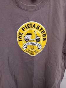The Pietasters  NEVER SOULED OUT vespa gray Ska T shirt  sz XL EUC