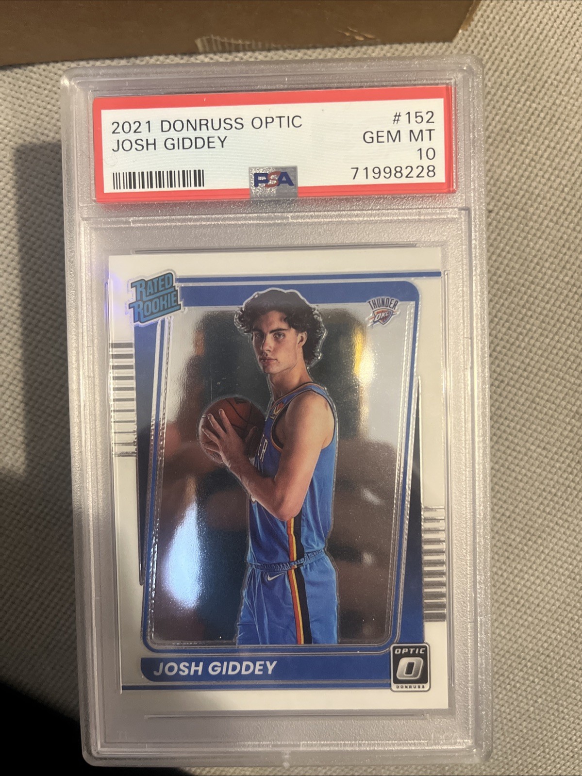 JOSH GIDDEY 2021-22 Panini Optic Holo Rated Rookie #152 PSA 10 Gem MT