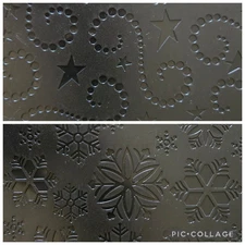 Sizzix STARS & SWIRLS & SNOWFLAKES Texture Plate Embossing Double-sided