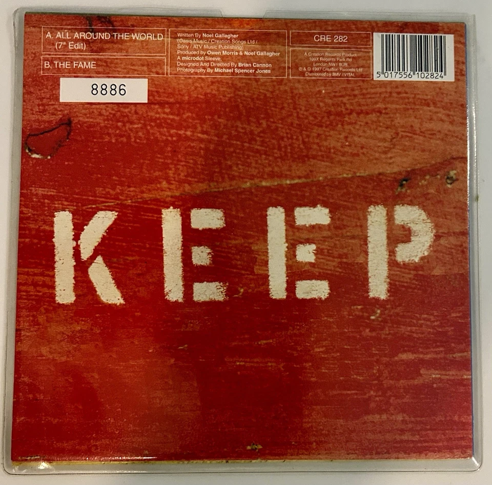 OASIS – ALL AROUND THE WORLD (7'' EDIT) [1998] 7’’ VINYL MINT CONDITION - Image 2 of 3