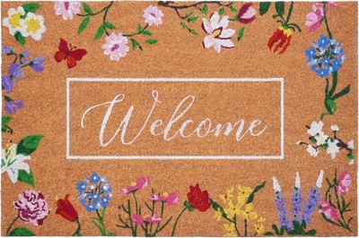 oway Mills Butterfly Garden Wele Doormat 24 x 36