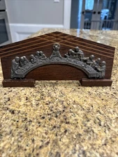 Mid Century Rare ITALY LAST SUPPER Wood And Pewter
