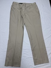 Brooks Brothers Natalie Fit Trousers Pants Women 12 Brown Slim Career Business