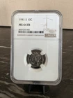 1941-S Mercury Dime MS64 FB NGC Brown Label Nice Toning