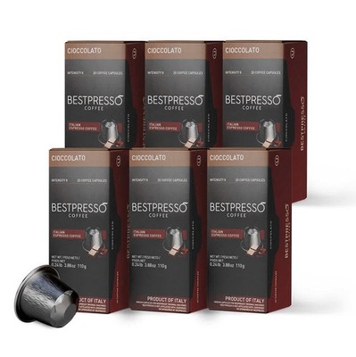 Bestpresso Coffee for Nespresso Machine 120pods Chocolate  Blend-MED Intensity