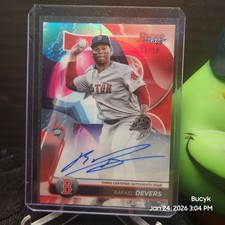 2020 Bowman's Best - Best of 2020 Autographs Rafael Devers #B20-RD Red Refractor