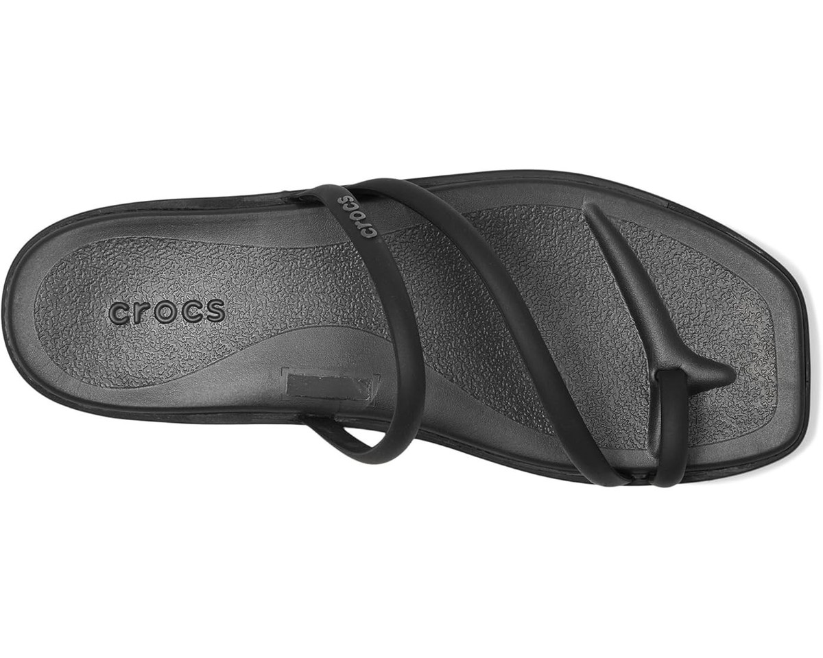 Crocs Miami 209862-001 Sandals Women's US 7 Black Slip On Toe Loop