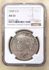 NGC  AU 53 1928 S Peace Dollar