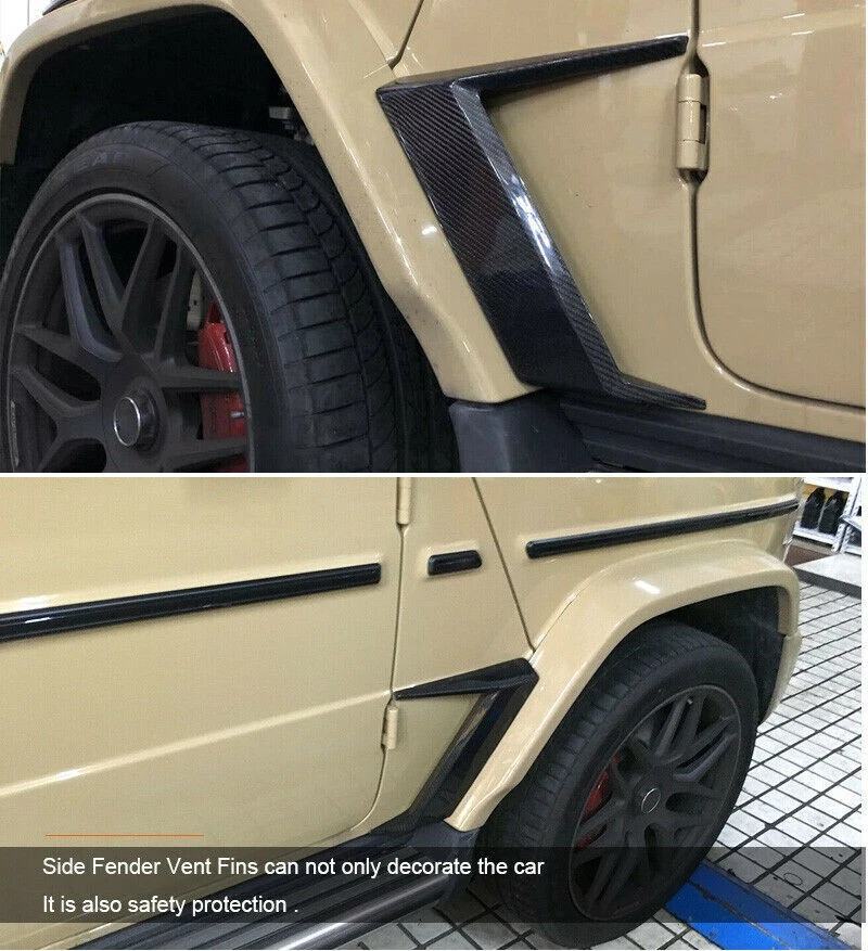 Carbono real para Mercedes-Benz Clase G W463 W464 G550 G63 ventilación lateral guardabarros 2019UP Foto 4 de 4