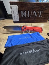 Benchmade 15061 Hunt Grizzly Ridge Folding Knife S30V Orange Handle Blade