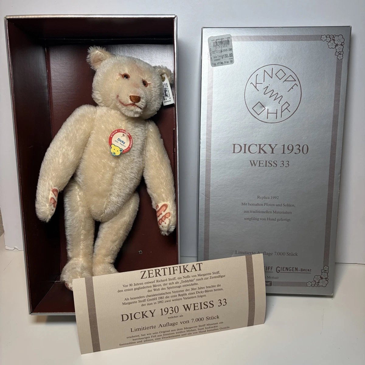 ▲シュタイフ DICKY 1930 Replica 1300 Steiff Dicky for sale | eBay