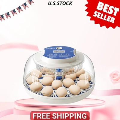 18 egg automatic incubator with humidity display & egg turner