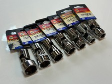 Napa Tools Usa 7pc Sae 38-34 Swivel Universal Socket Set 38 Drive New Nos
