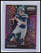 2025 Panini Prizm Fireworks Purple Power /49 Sam Darnold Seattle Seahawks