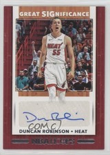 2019-20 Panini NBA Hoops Great SIGnificance Duncan Robinson #GS-DRB Auto 5w5