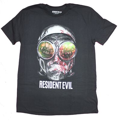 Resident Evil  Adult New T-Shirt- Gasmasked Hunk Face of Umbrella Agent