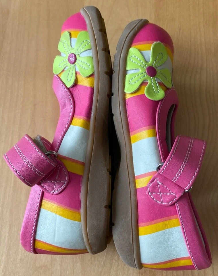 UMI ROSA FLORAL NARANJA ROSA Mary Jane GANCHO Y BUCLE US 8 EU 24 Foto 2 de 3