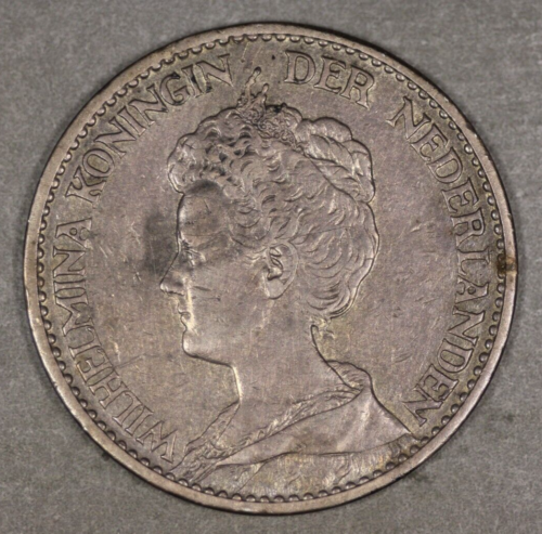 1914 Netherlands Silver 1 Gulden