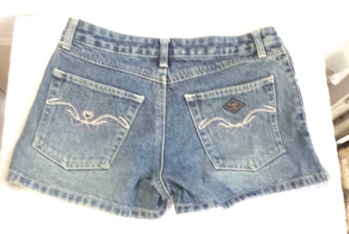 Off Denim Jean Shorts Pockets 