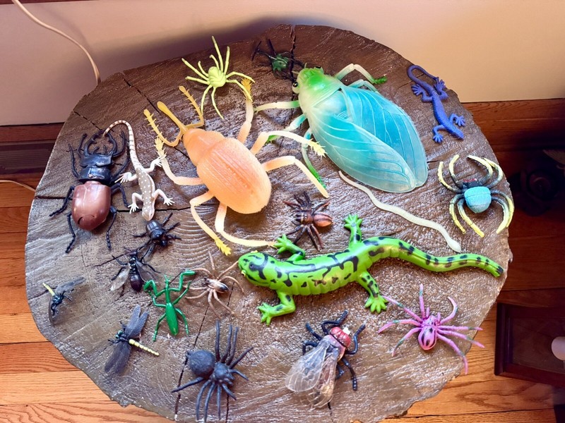 Vintage Lot Of Insects, Arachnids, Amphibian, Worm- Lot Of 20-glowin Dark Beetle
