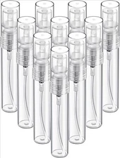 50Pcs 5ml Spray Bottle Plastic Transparent Perfume Empty