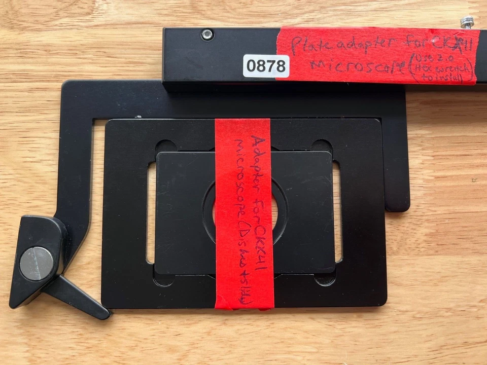 Olympus CKX41 Microscope Stage Well Plate Adapter - Great Condition !! - Image 2 of 4