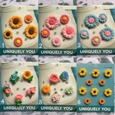 Crocs Handmade jibbitz 5-10pc large Sunflower Spring Flowers 5 pack