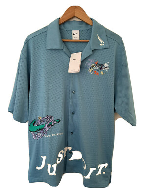 Nike Sportswear Dri-Fit Mesh Top Button Mesh Shirt DZ3078-424