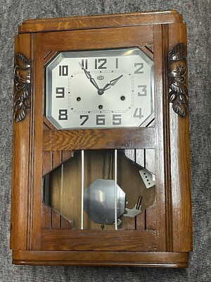 ZQLBDBF Horloge Murale Carillon Grand-père Horloges Européennes Rétro Décoration De Salon Mécanique Remontage Manuel Vintage Chiffres Romains