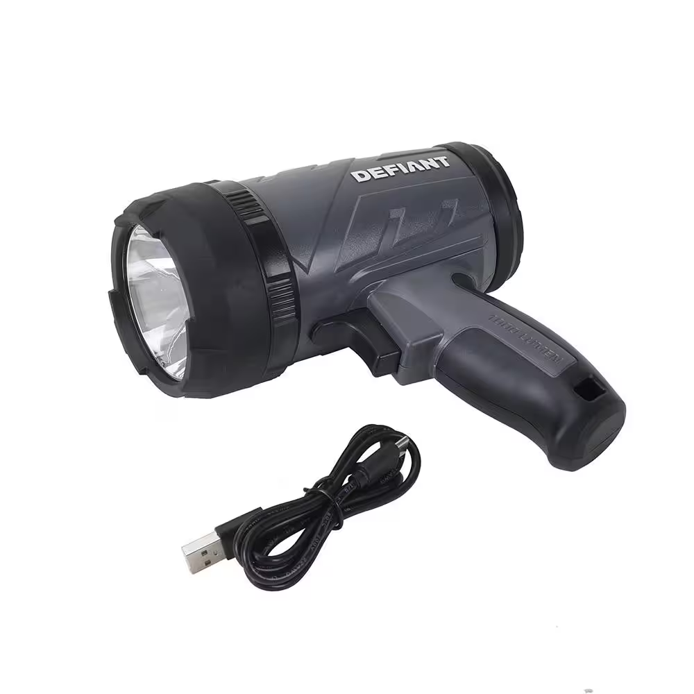defiant flashlights led rechargeable work spotlight 800 2703 d AC Adapter Charger for Model 800-2703-D Handled Spot Lamp Flashlight : Stow one in your car Defiant Rechargeable Spotlight 1000 Lumens