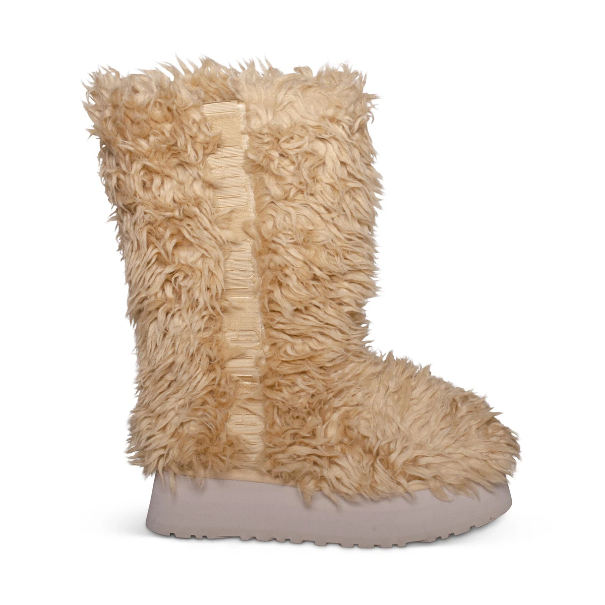 UGG FLUFF MOMMA SUGAR OAT FAUX FUR PLATFORM WOMEN S BOOTS SIZE US