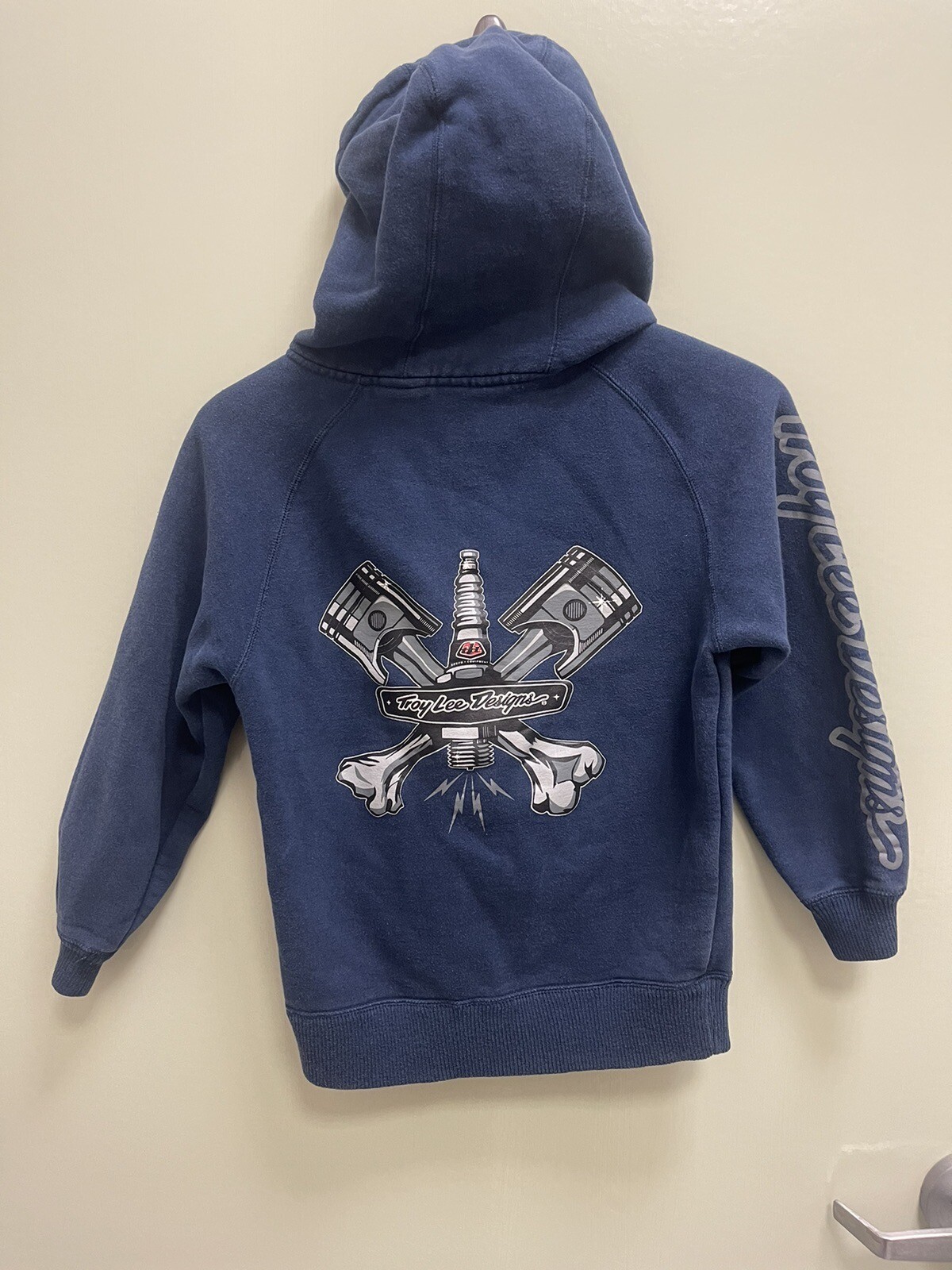 Troy Lee Designs Womens  Hoodie Jacket Size Small Blue Cool Graphic image 6