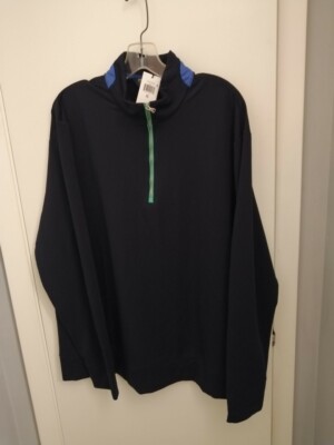 NWT Polo Golf Ralph Lauren Torrey Pines Navy Blue Zip $148 Men's