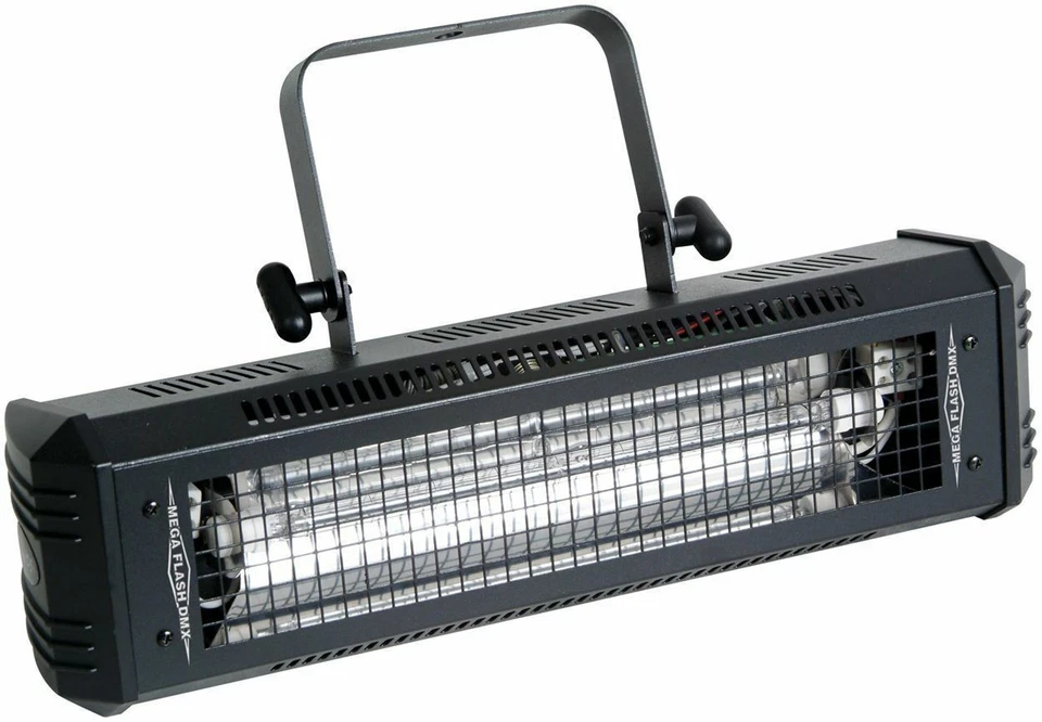 2) American DJ Mega Flash DMX 800W Compact Strobe Lights+4) Mini Strobes+Cables - Image 2 of 4
