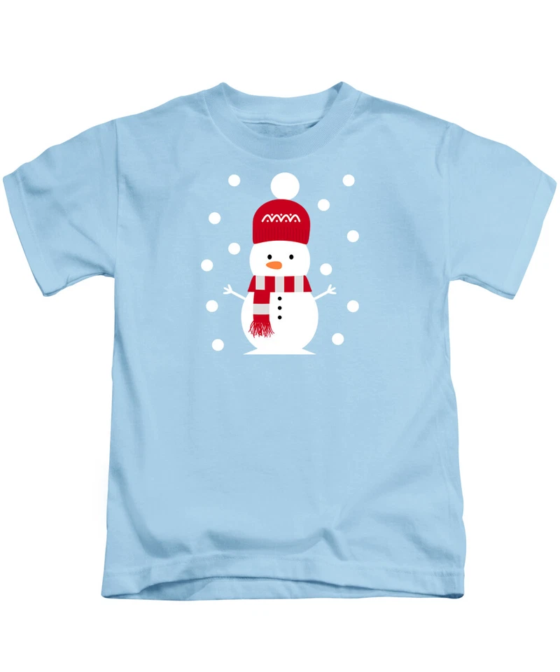 Christmas Snowman Kids Christmas T-Shirt Xmas Childrens Tee Top (New) - Image 3 of 3