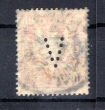 Bavaria Firmenlochung Perfin V Postmarked (BA7898