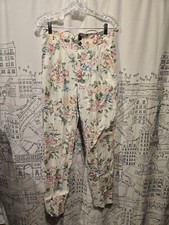 Vintage Women's Liz Wear Floral Pleated Pants Size 8 EUC