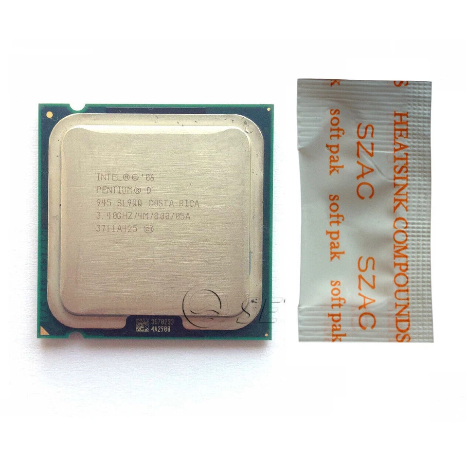 Working Intel Pentium D 945 3.4 GHz Dual-Core SL9QB CPU Processor LGA 775 - Image 2 of 3