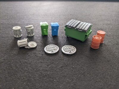 Zombicide Exterior 3D Component Bundle (primed/unofficial)(works with modern ski
